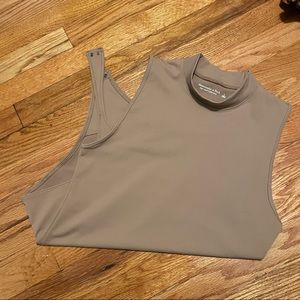 Soft A+F Collection - Tan Sleeveless Mock Turtleneck Body suit